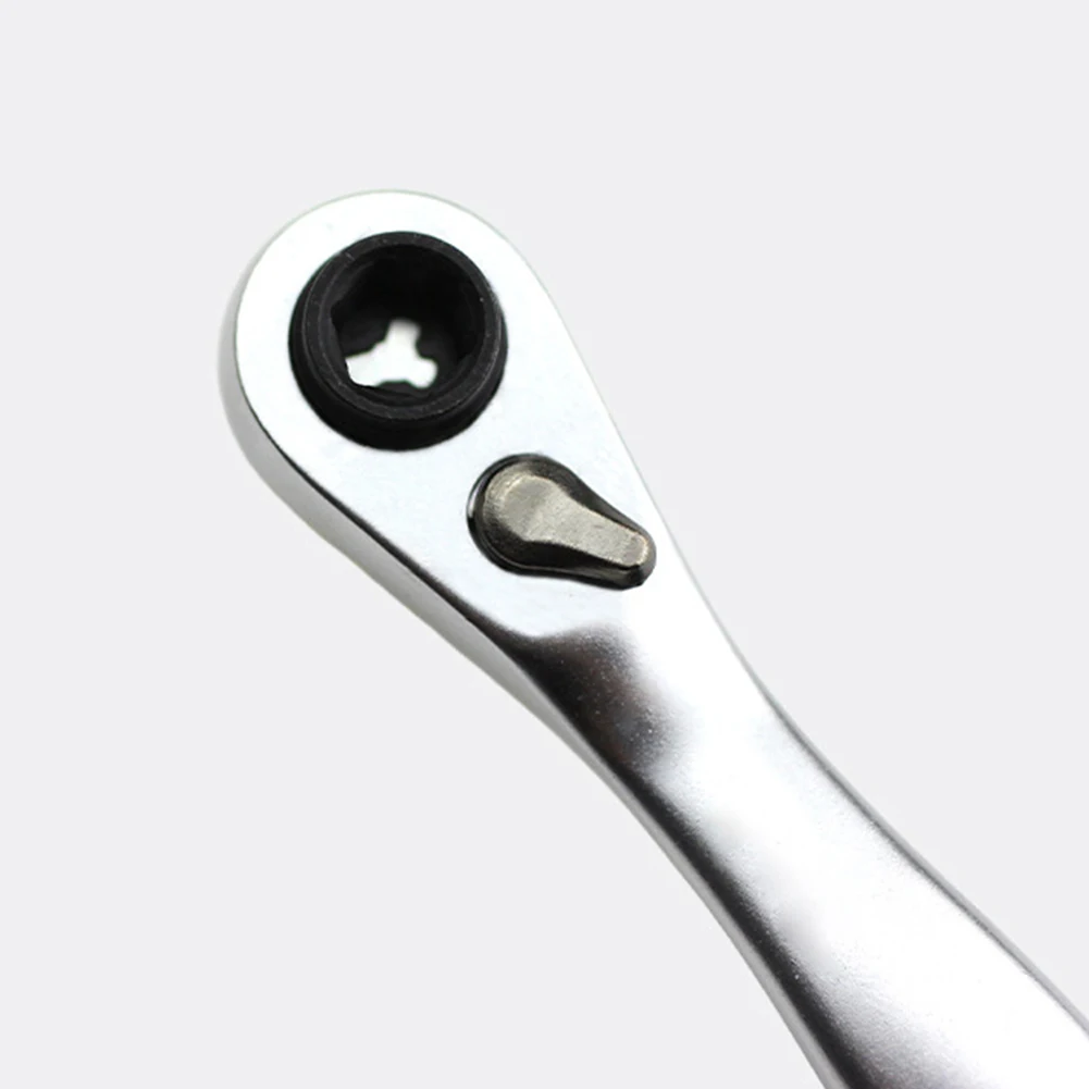 Destornillador de llave de trinquete de doble extremo 2 en 1 de 1/4 pulgadas, Mini trinquete giratorio rápido, herramienta de reparación manual