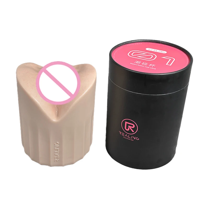 REALING Taza masturbadora masculina 01 Juguete sexual suave Manga oral vaginal para chupar Stroker Fácil de limpiar y empaquetado en una bolsa