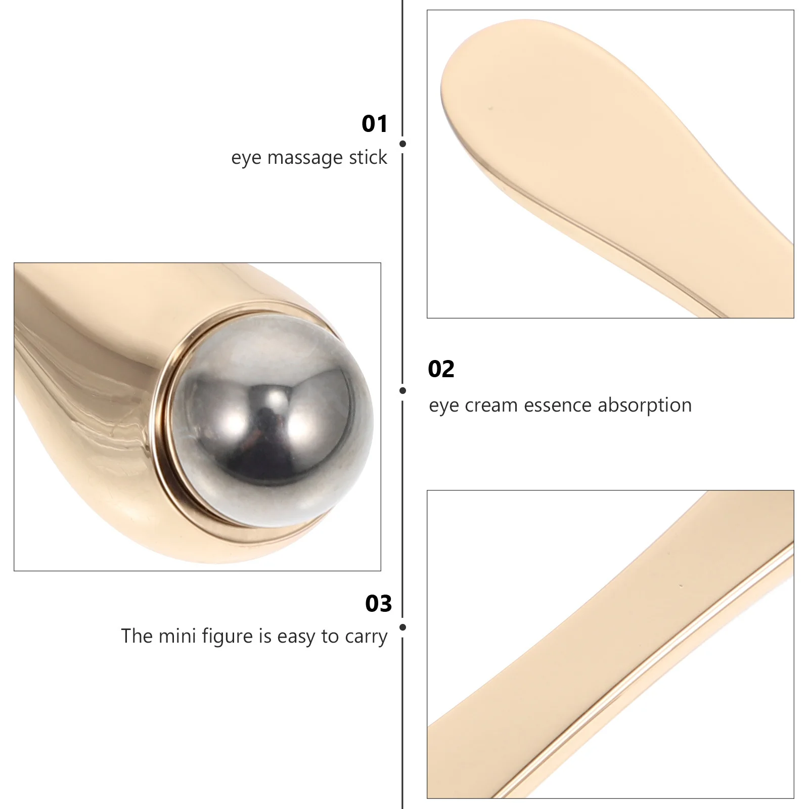 

1pc Eye Massager For Dark Circles Anti-Aging Eye Massage Stick Facial Roller Cream Applicator Portable Skin Care Tool