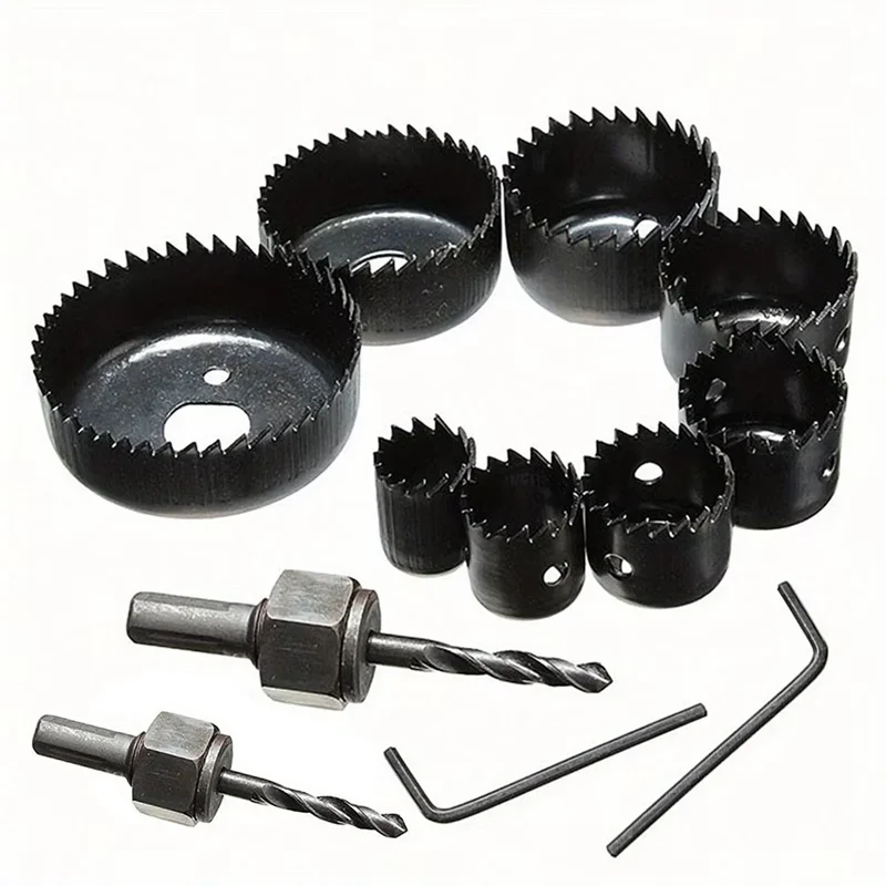 Hole Saw Set,Metal Core, 19-64mm Saw Cup Wood Crown, Drill Bit For Wood ,Woodworking Tools