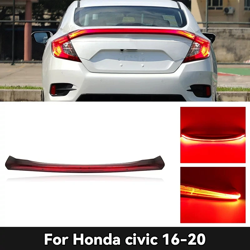 For Honda Civic 10-Gen Sedan 16-20 Modified LED Through Taillight Turn Signal Brake Lamp Car Rear Lamp