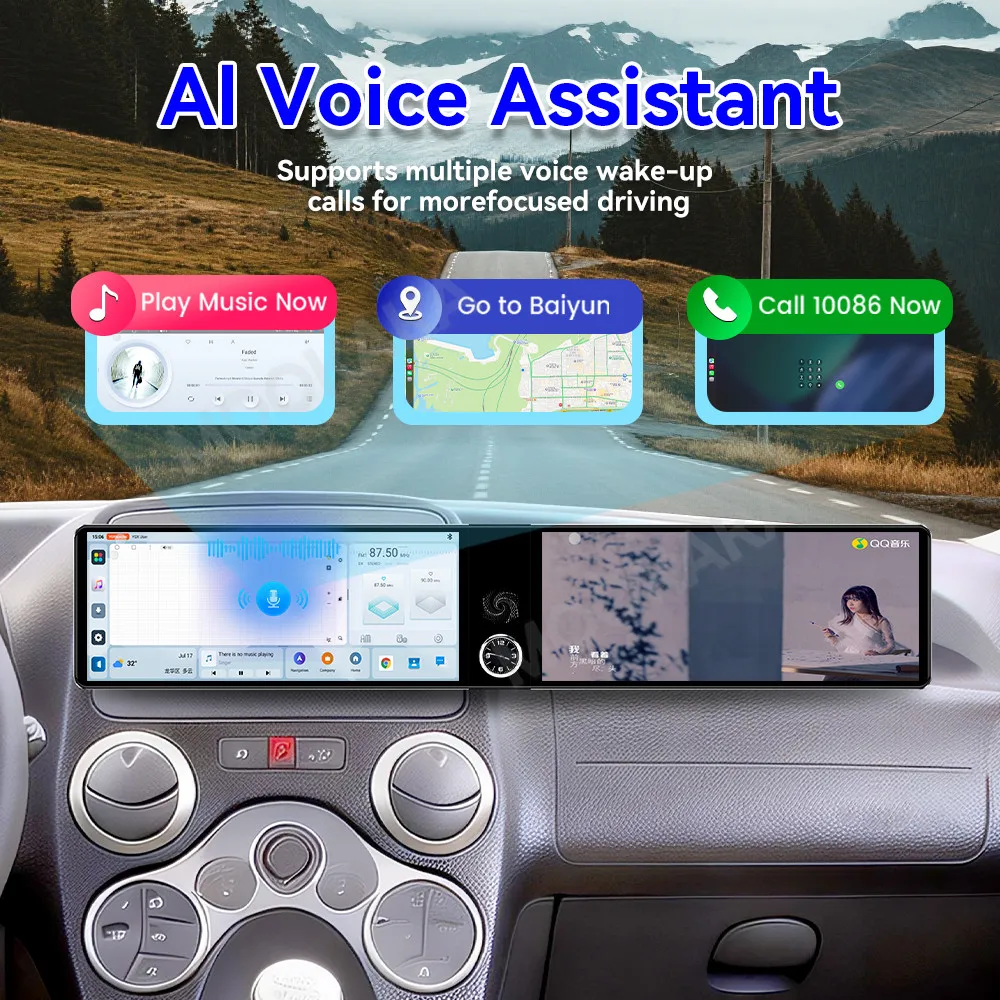 Qualcomm Android Radio For Fiat Panda 2003-2012 Dual Screen GPS Multimedia Navigation Car Stereo Receiver player IPS Head Unit - view 6
