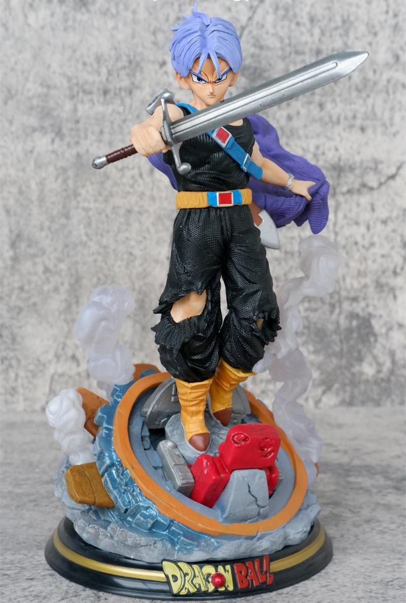 Anime Dragon Ball Z Super Saiyan Trunks Gotenks Battle Ver. Figura de acción de PVC GK, colección de estatuas DBZ, modelo de juego, juguetes para niños, muñeca