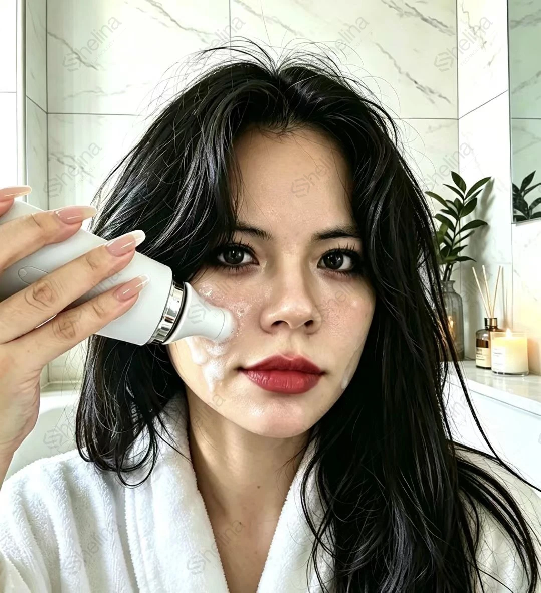 Hot Vibration Facial Cleanser & Roller Massager | Deep Blackhead Removal for Nose Corners, Multi-Head Skincare Beauty Device