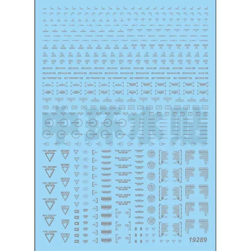 ZhongHuan High-Precision Fluorescent Waterslide Decals for HG MG RB02 HIQ Style General Warning System Normal Gray Hobby DIY