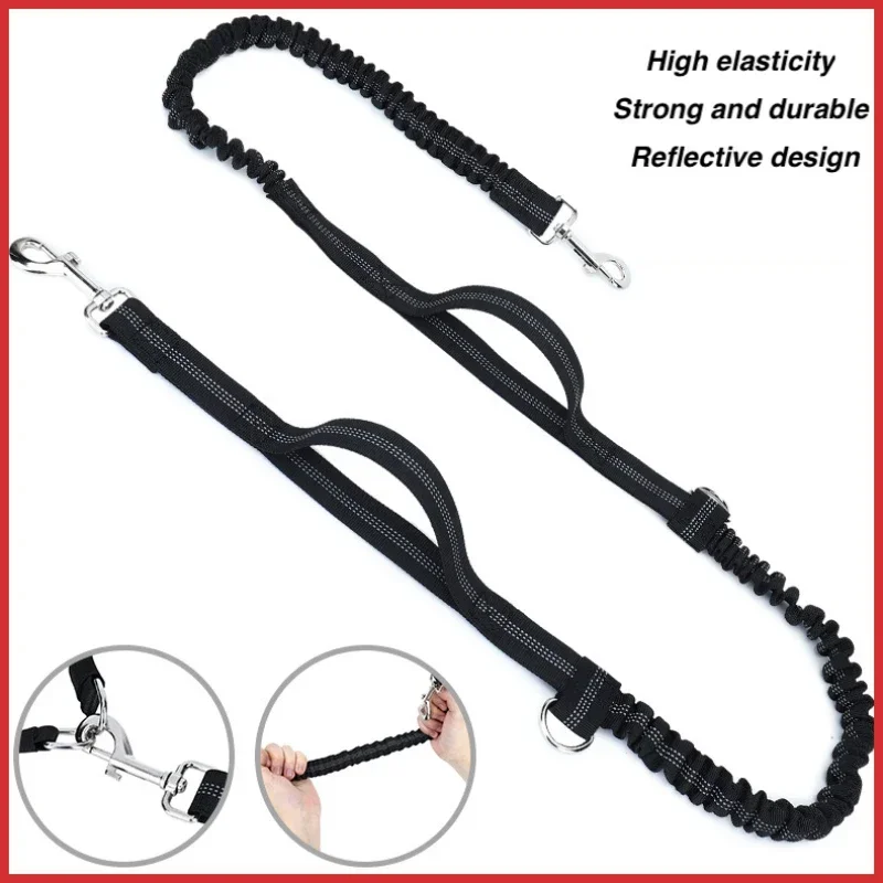 Outdoor Pet Waist Bag With Traction Rope Multifunctional Running Training Dog Walking Waist Bag Reflective Elastic Traction Rope