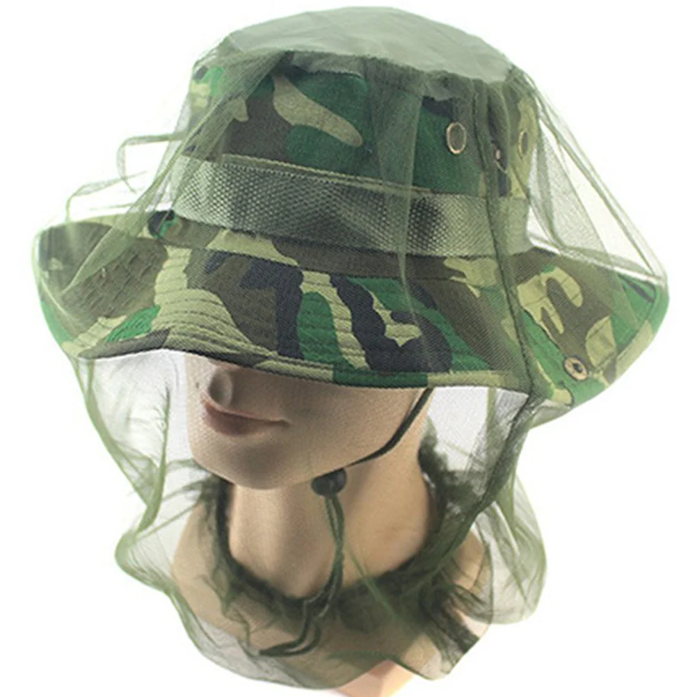 

5Pcs Mosquito Net Hat Breathable Multi-Function Outdoor Fishing Beekeeper Hat Portable Reusable Bug Protection Net Cap