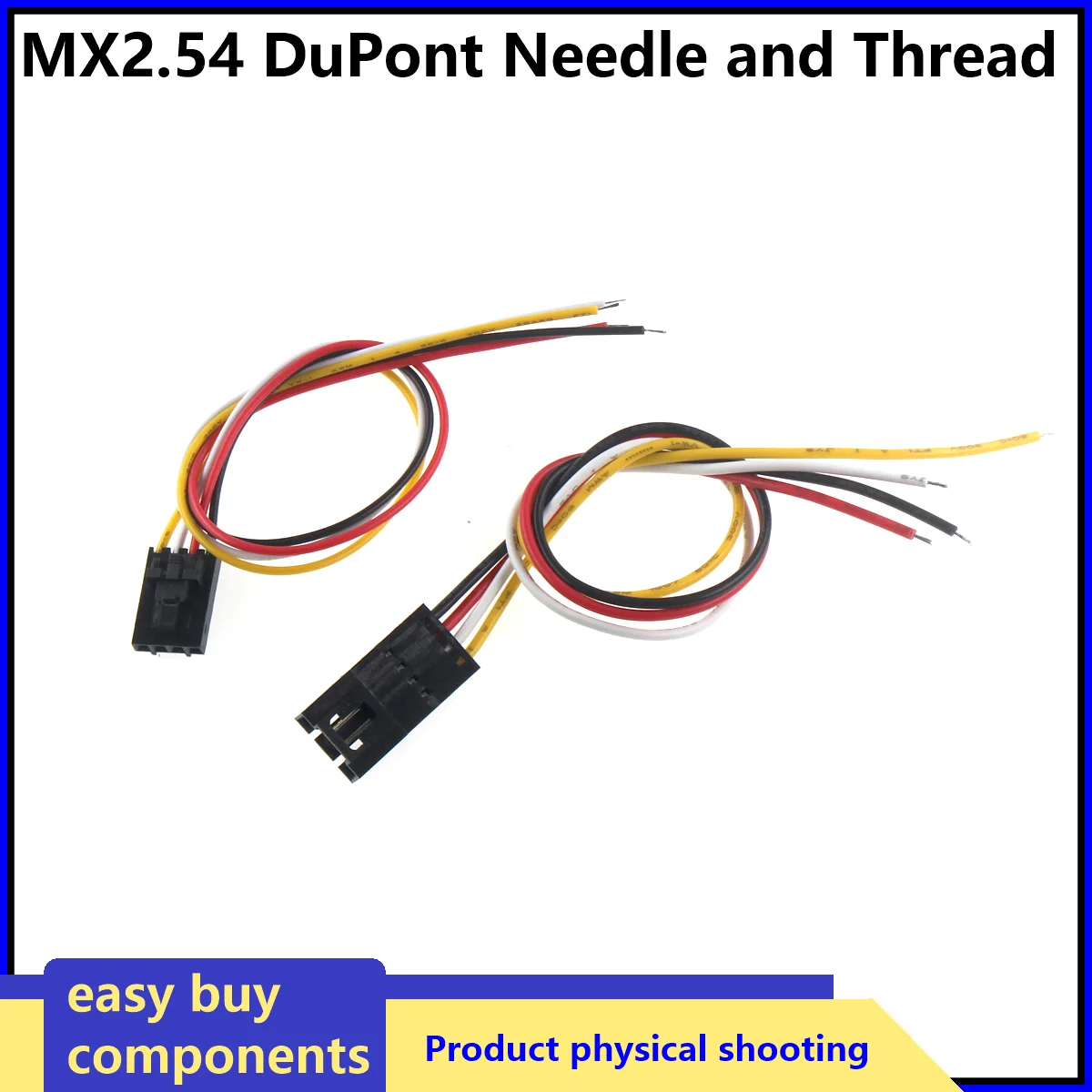 MX2.54 DuPont Housing with Lock Male Female Docking Wire 2.54mm Single Head 24AWG Electronic Line 2P 3P 4P 5P 6P