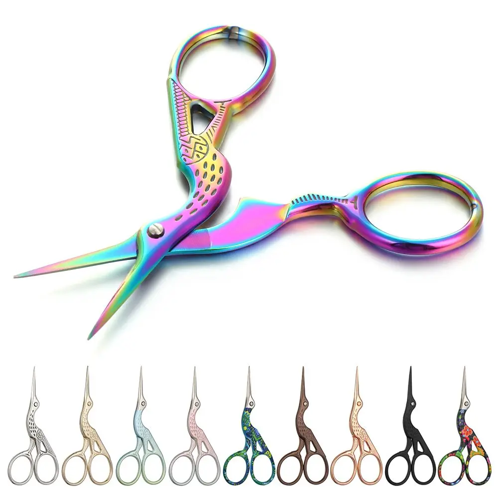 Embroidery Office Home Scissors Stainless Steel Cross Stitch Scissors Crane