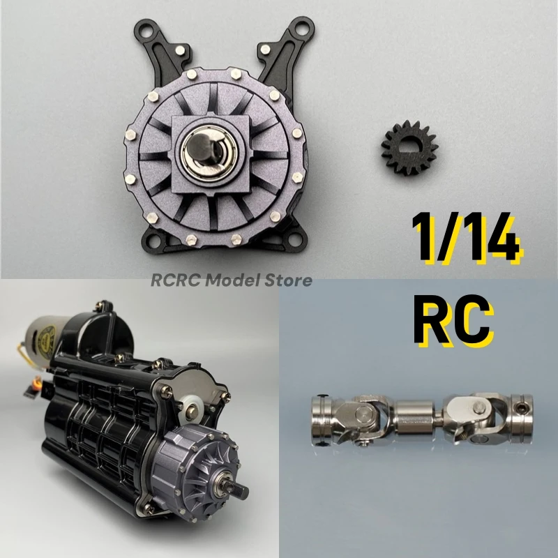 

RC 1/14 Tractor Gearbox Deceleration Torque Enhancer Universal Metal Upgrade For Tamiya 1/14 RC Trailer Tipper Truck DIY Parts