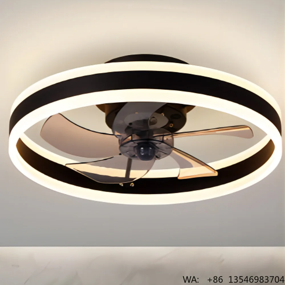 20 Inch Modern Low Profile Ceiling Fan With Light Flush Mount Ceiling Fans for Bedroom Kids Room and Living Room