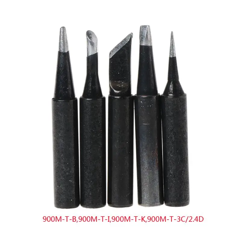 5 Pcs Lead-Free Soldering Solder Iron Tips 900M-T For Hakko 936 SAIKE 909D 852 9