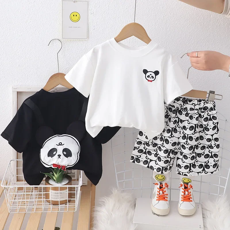 

New Summer Baby Girls Clothes Suit Children Boys Cartoon T-Shirt Shorts 2Pcs/Sets Toddler Casual Sports Costume Kids Tracksuits