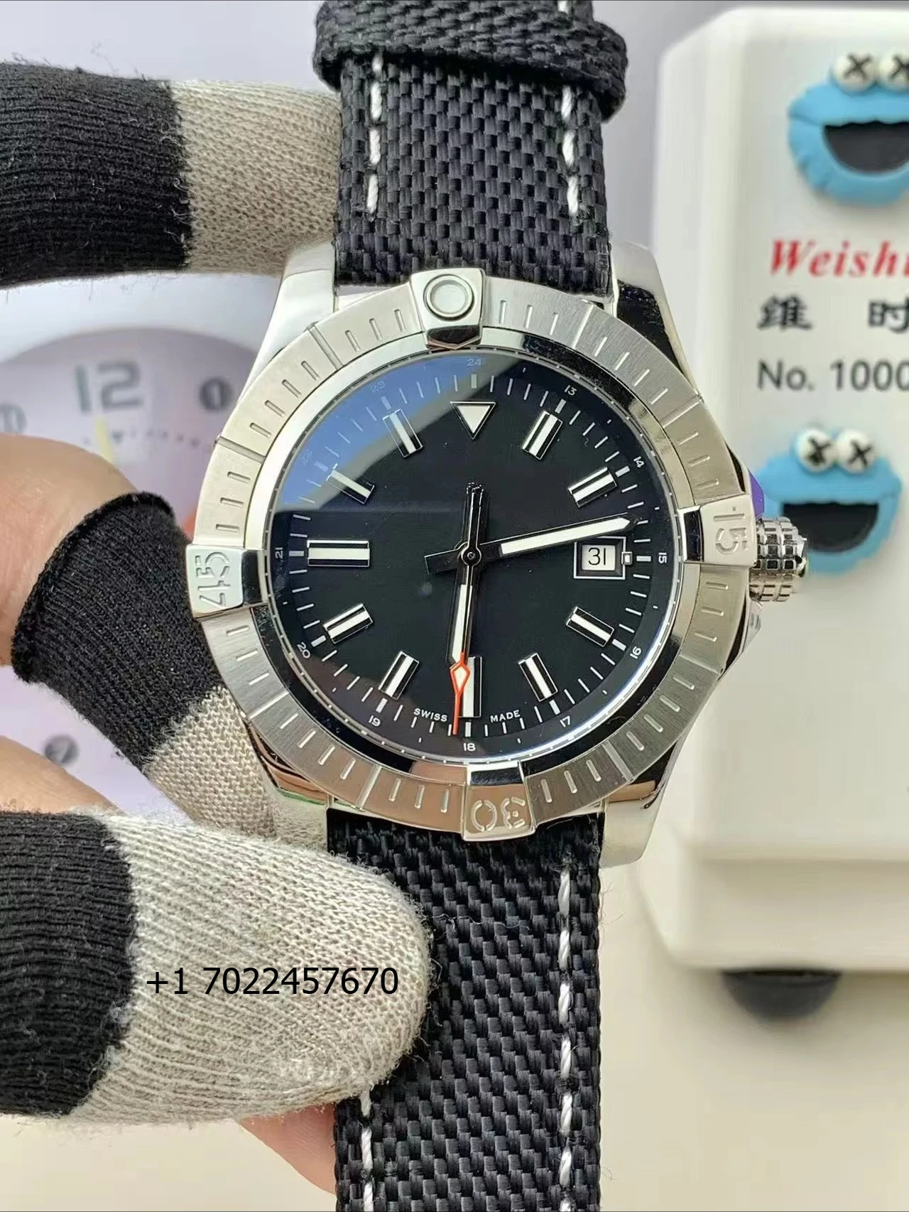 

Элитные мужские автоматические механические часы с хронографом и датой, с ремешком из нейлонового шнура, для путешествий и отдыха