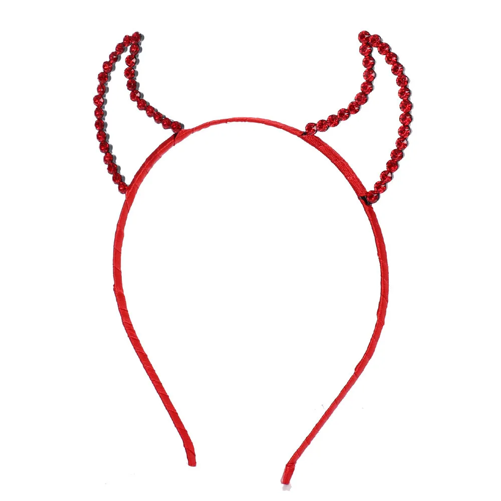 Uomo donna Crow Crown Cosplay King Queen Halloween Party Costums accessori Flower Fairy Headband Anime Red Cow Headwear