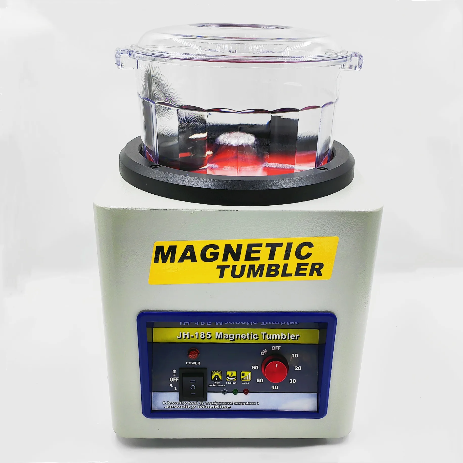 Máquina de Polimento Magnético Elétrico Limpeza Polimento Equipamento de Rebarbação Magnética Jóias Máquina de Polimento Magnético