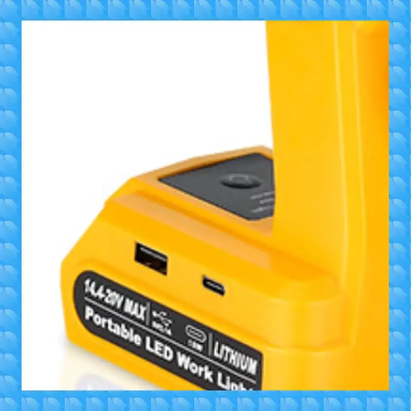 ETRT For  14.4-20V LED Portable Work Light 9W 1000LM Emergency LED Flood Light Wireless LED Job Site Lamp For Car Repairin