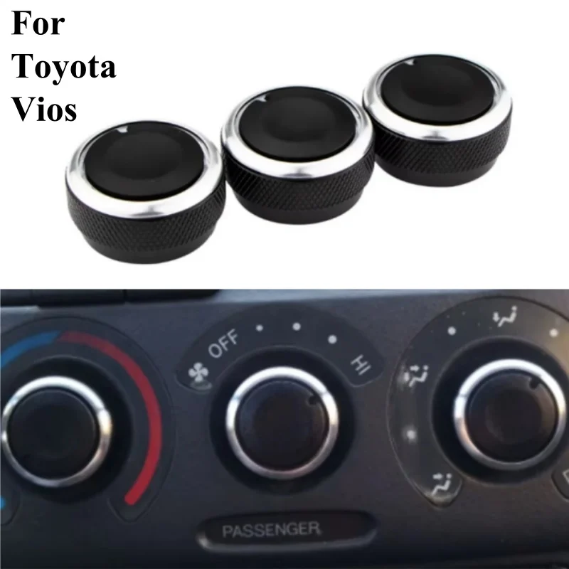 

For Toyota YARIS VIOS VITZ Vela ECHO XP10 SCION XB Celica 3Pcs Car Air Conditioning Button Turning Switch Knob AC Knob