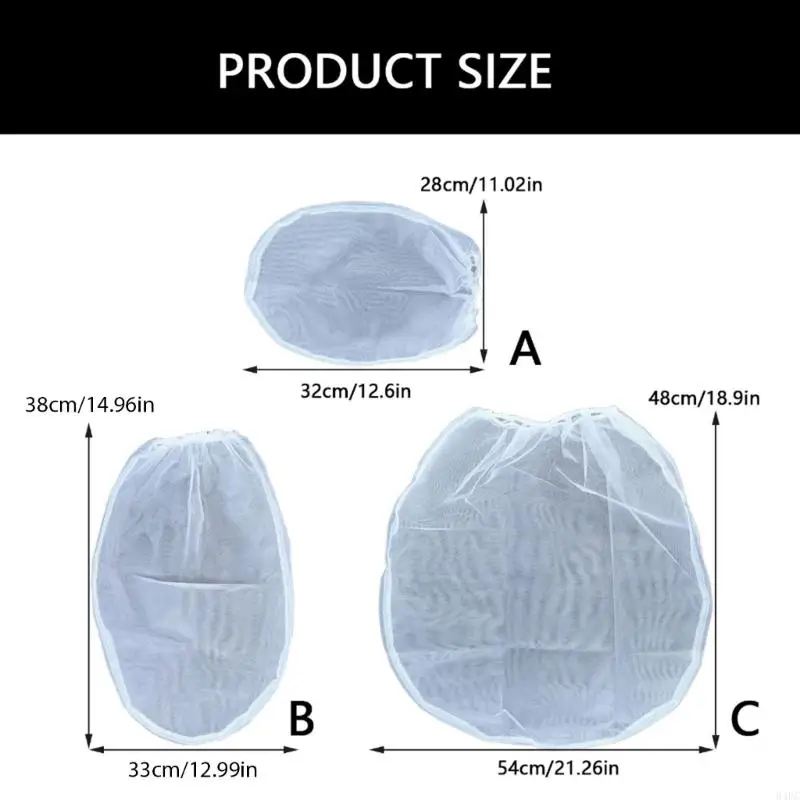 94PC 5pcs Bucket Strainer Bags Fine meshing Bags Elastic Drawstring Top Paint Filtering Tool Bags for Paint & Coating