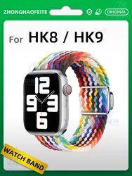 Pasek do HK9 PRO + HK8 PRO MAX HK9 ULTRA HK8 Ultra GEN 2 nylonowa klamra magnetyczna pleciona bransoletka seria 9 8 6 7 se Ultra 2 bransoleta