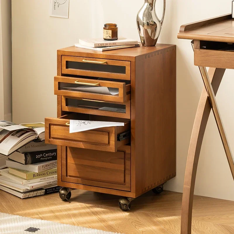 

Solid wood filing cabinet Simple small apartment