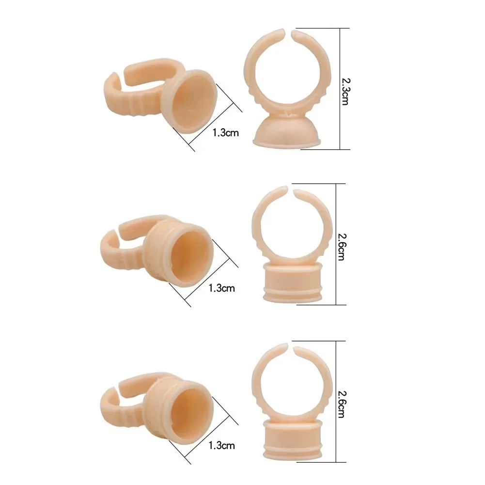 Disposable Adjustable Tattoo Ink Ring Cups Soft Silicone Finger Ring Holders for Tattoo Permanent Makeup Tattoo Accessories