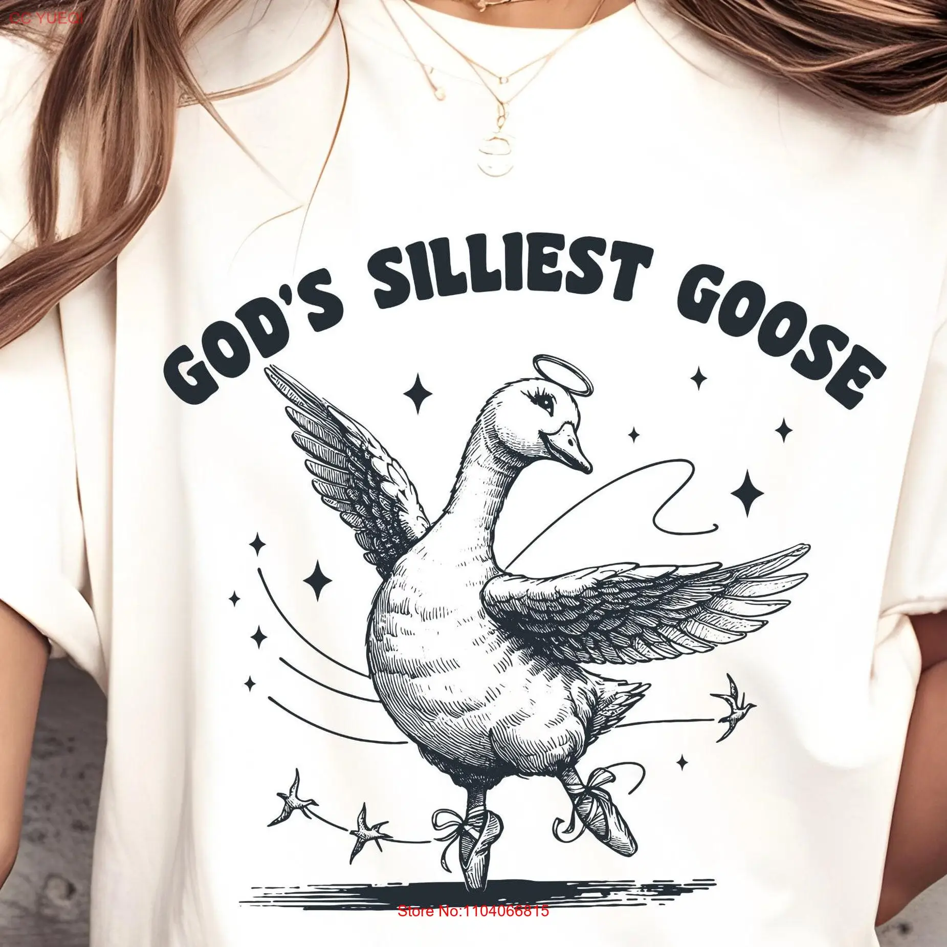 Funny silly Goose T Shirt Retro 90s Vintage Gods silliest Christian for him or her on the loose tee long or short sleeves