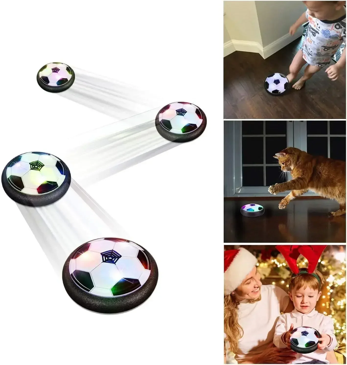 UFO Ball Dog Pet Interactive Toy Suspended Football with Music LED Light Indoor Game Pet Toy Ball Children\'s Birthday Gift