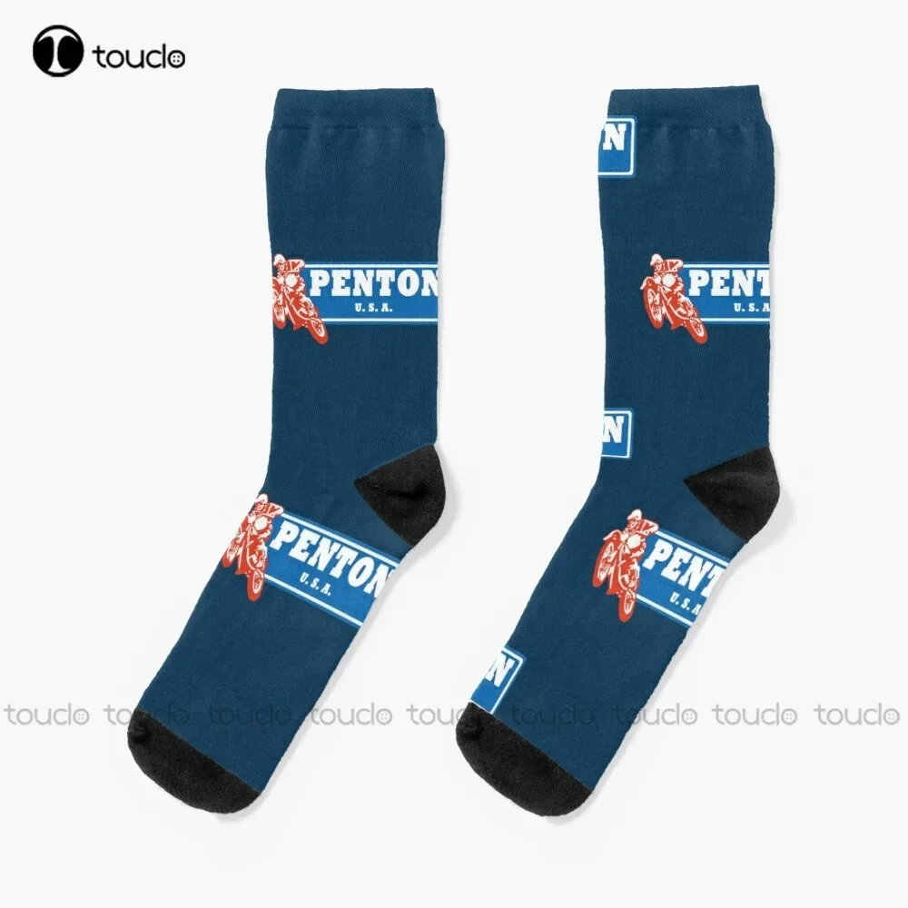 Penton Usa Calcetines Calcetines altos Moda Ocio creativo Arte divertido Pintura al óleo abstracta Calcetines Cómodos Los mejores deportes para niñas 1 par