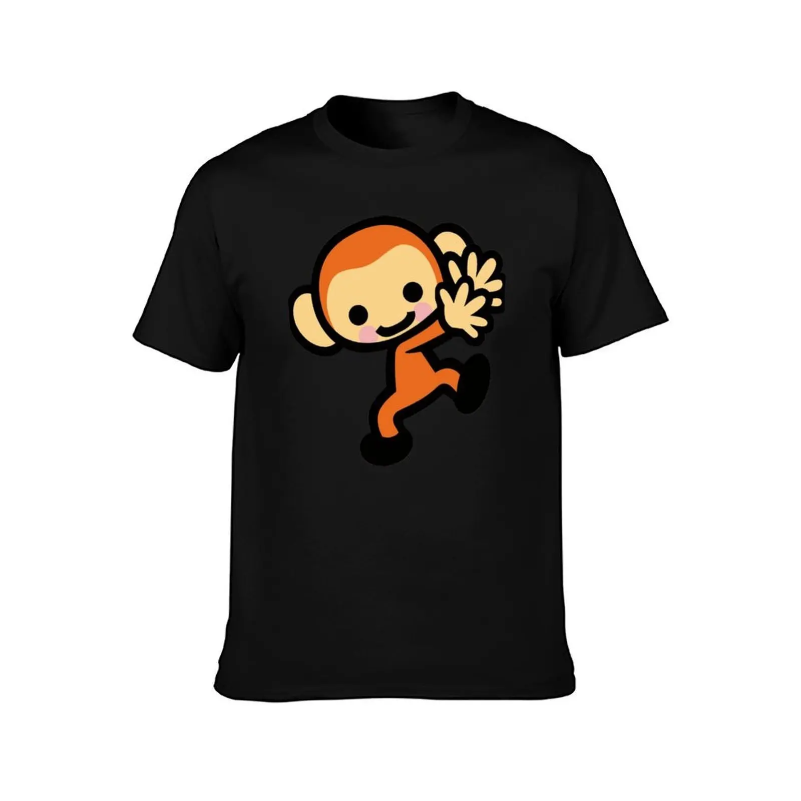 Rhythm Heaven Monkey T-Shirt, Summer Casual Cotton Tee, Oversized Streetwear Tops, Vintage Graphic Print, Loose Fit Short Sleeve