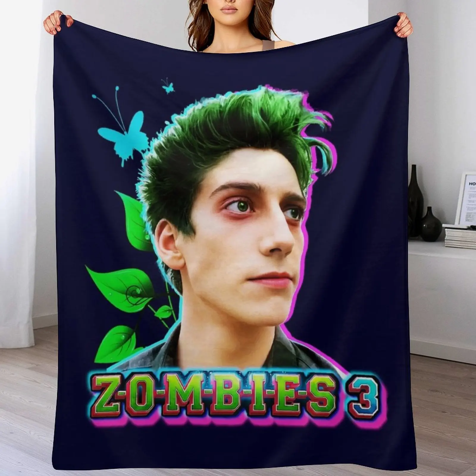 Zombies 3 . Zed Throw Blanket Stylish Warm Blanket for Living Room Bedroom