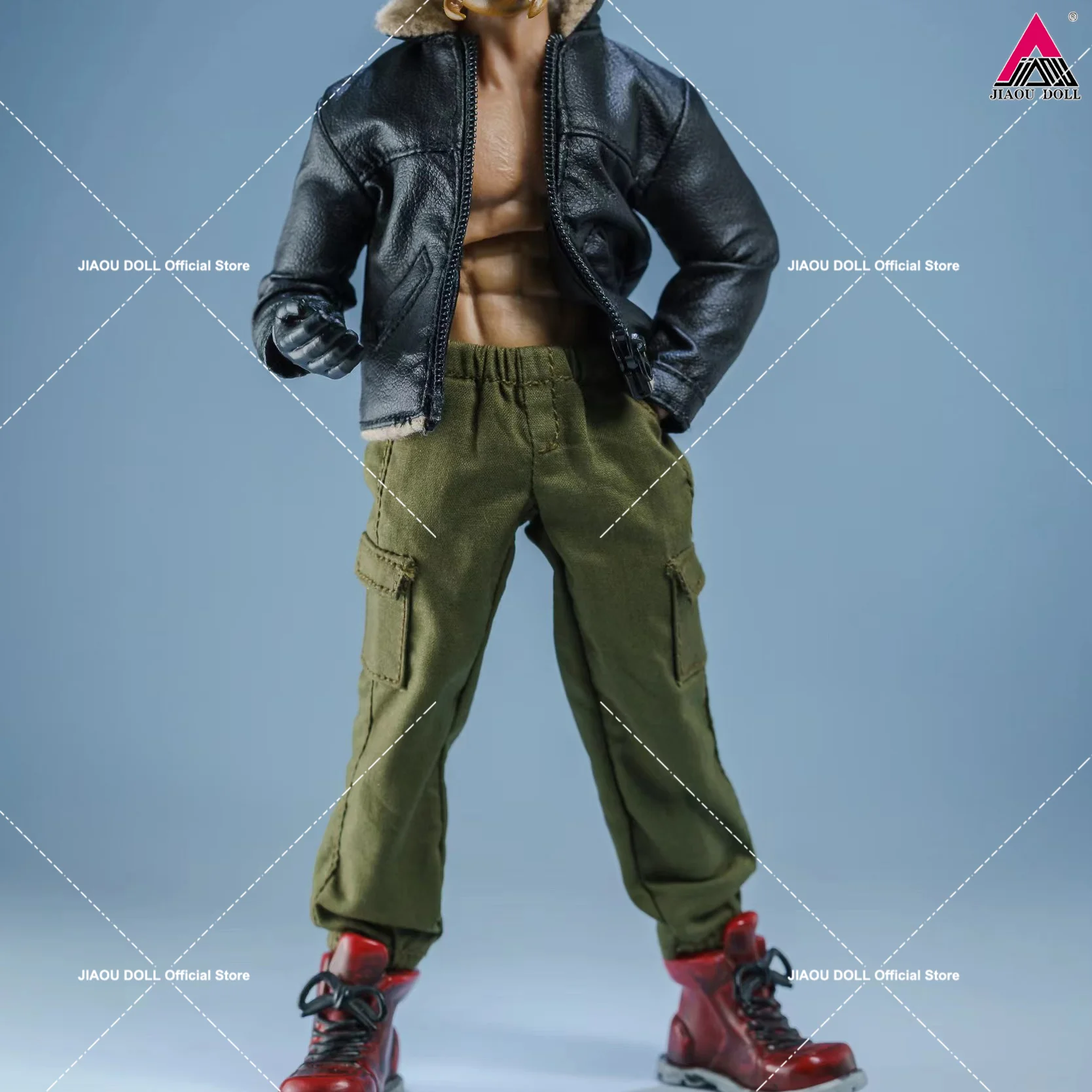 1/12 Scale Male Leather Jacket Pants Clothes Accessory Model for 6'' Romankey Ant Notaman Soldiers Action Figure Body Dolls