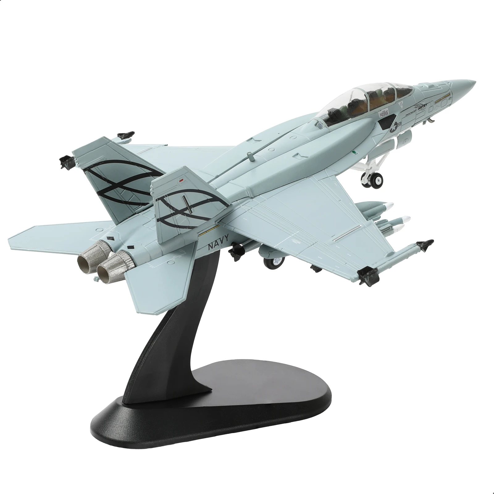

NUOTIE 1/100 F/A-18F Super Hornet Diecast Alloy Military Fighter Jet Model with Display Stand for Collection & Gift