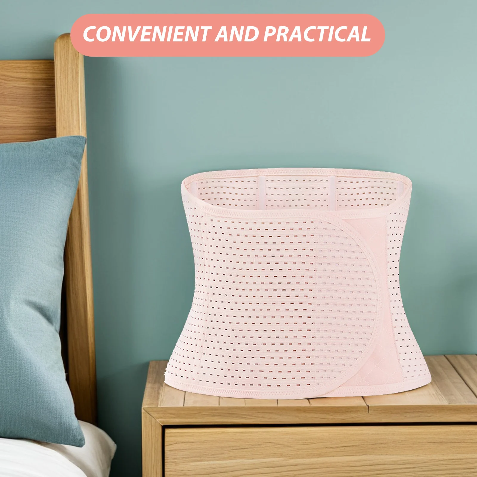 1 قطعة تشكيل حزام بعد الولادة الانتعاش دعم البطن U-شكل مدرب خصر تنفس شبكة تصميم حزام التخسيس للنساء