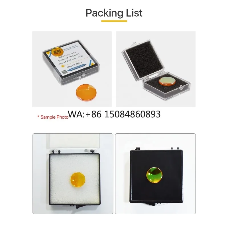 

20mm ZnSe CO2 Collimator Lens F63.5 50.8mm for Industrial Cutting Engraving Machinery