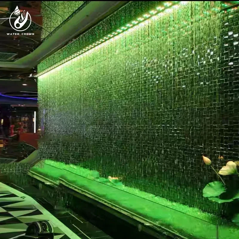 custom.High Quality Stainless Steel Indoor Rain Waterfall Wall Feature Rain Curtain Fountain Outdoor