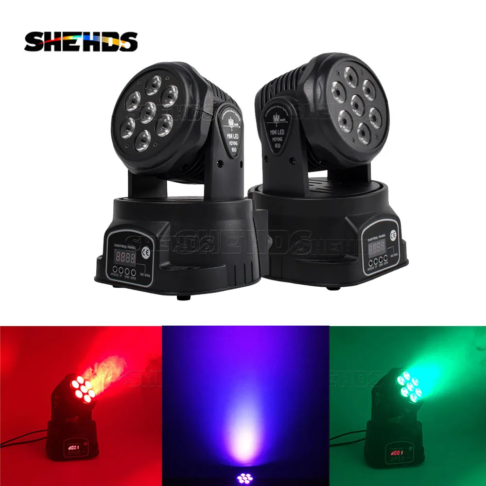 SHEHDS 4PCS 7x12w RGBW Moving Head 7x18w RGBWA YV Wash Light For DJ Disco Party Wedding Stage Lighting DMX512