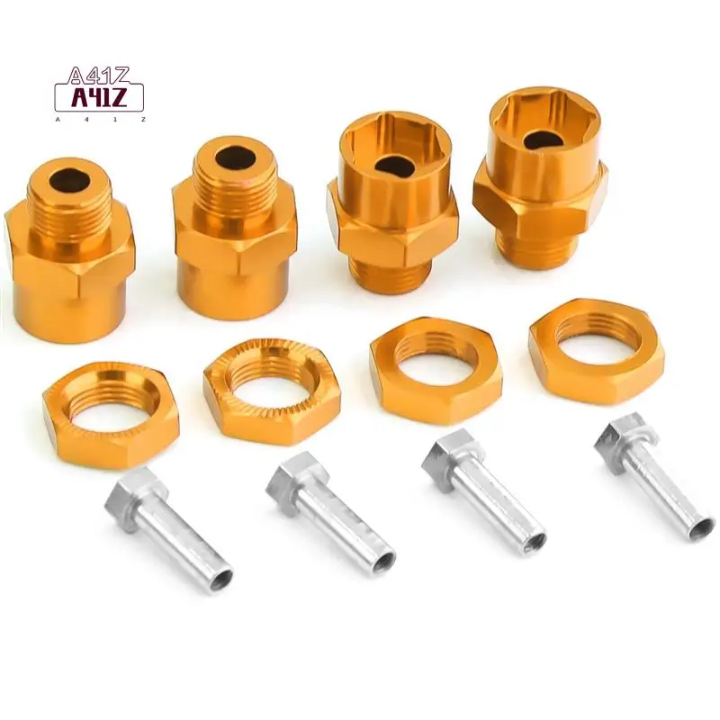 

A41Z-4PCS Metal Hex Adapter 12Mm To 17Mm Wheel Hex Hubs Adapter Extension Conversion Nuts For 1/10 RC Car
