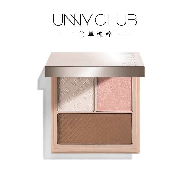 

UNNY Contour Palette Illuminator Highlighter Bronzer Blusher 3-in-1 Long-lasting Waterproof Oil-control Beauty Makeup Cosmetics
