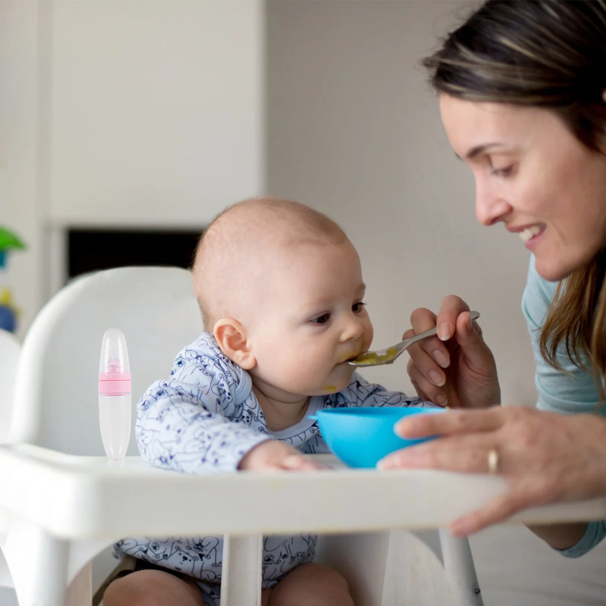 

Baby Feed Bottle Silicone Feeder Rice Paste Bottles Infant Feeding Supplies Safe Silicone Feeder Durable