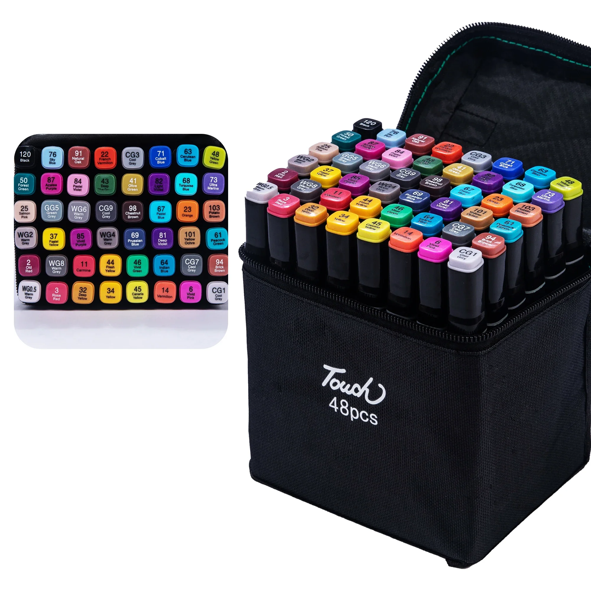 24–80 Farben doppelköpfiges öliges Kunstmarkierungsstift-Set zum Zeichnen, Skizzieren, ölige Marker auf Spitze basierend, Graffiti, Manga, Schule, Kunstbedarf