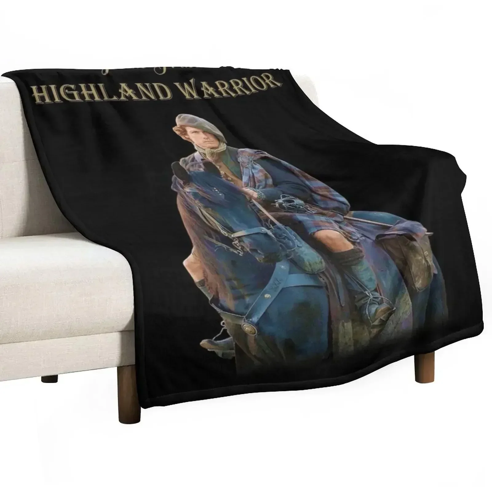 Jamie Fraser Highland Warrior Throw Blanket Decorative Throw Tourist Thin Hairy Flannel Beach Blankets