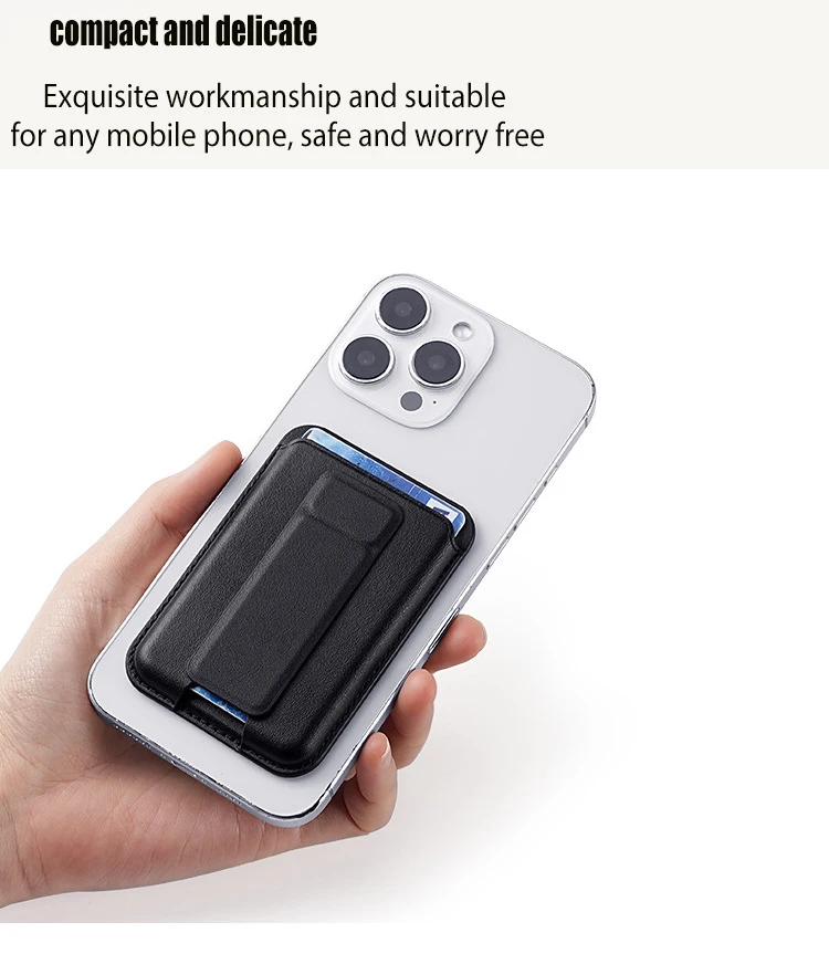 INEYES 2 In1 Magnetic Wallet for MagSafe Wallet with Adjustable Stand Slim Magnetic Card Holder Mag Safe Wallets Vegan Leather