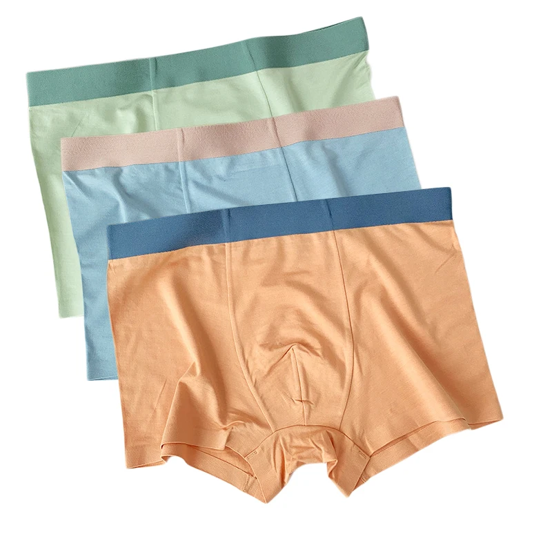 3PCS Boys' Panties Underwear 5-16 Years Old Solid Color Breathable Soft Stretch Modal Teen Boys Boxer Briefs Kids Sports Shorts