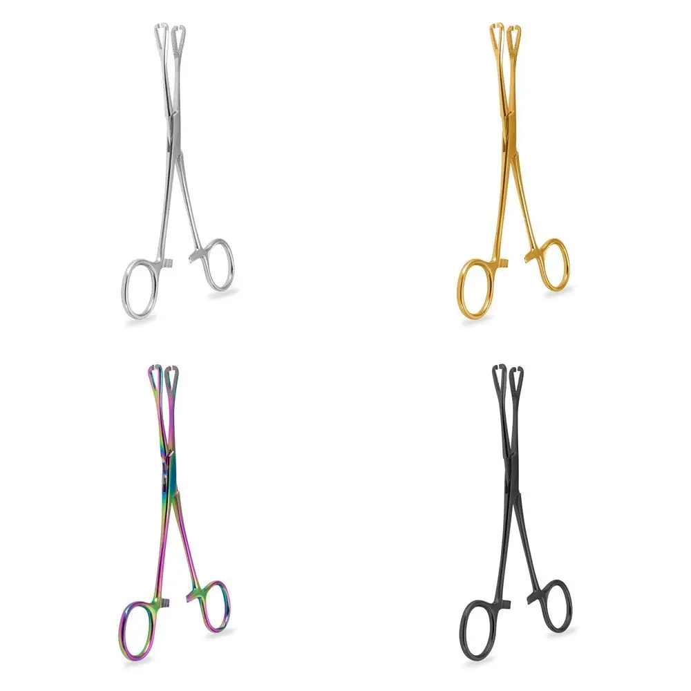 Body Jewelry Tool Stainless Steel Piercing Clamp Piercing Tools Puncture Tool Disposable Professional Tool Tweezers