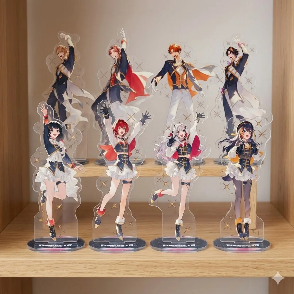 Nijisanji Tsukino Mito Acrylic Stand 8th Anniversary LIVE CONCERTO VTuber Anime Figure Desktop Decor Standing Fan Gift Keychain