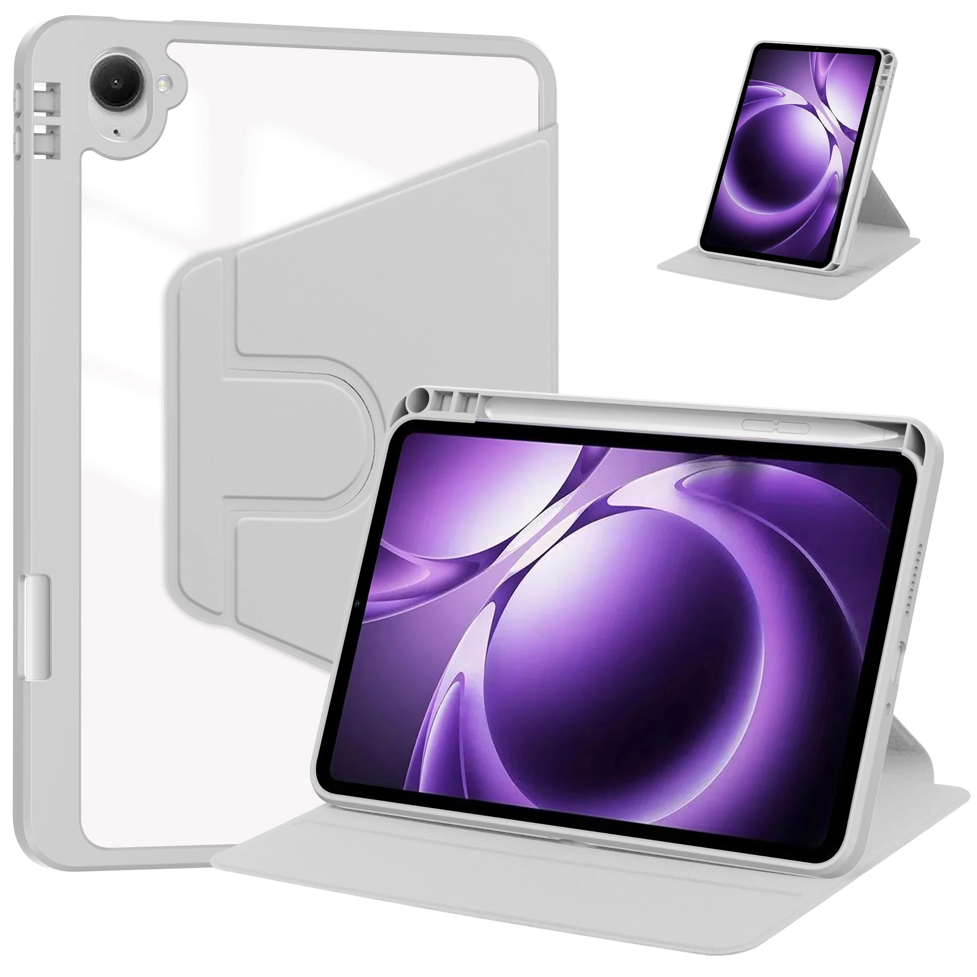 

Смарт-чехол для Xiaomi Redmi K Pad 2025 8,8 дюйма, вращающаяся на 360 градусов чехол-подставка с функцией автоматического сна и пробуждения, противоударный чехол для планшета