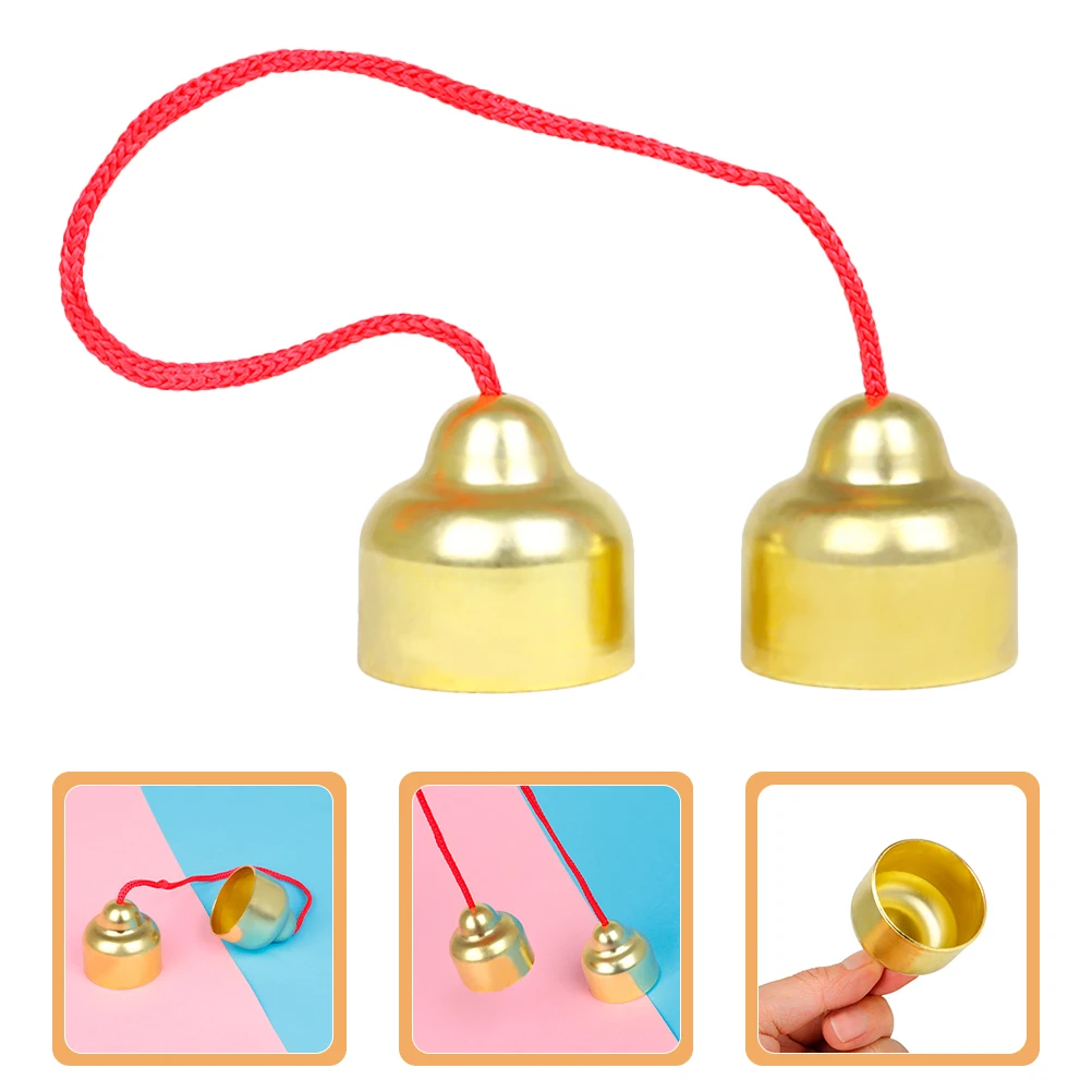 Campana retrò Giocattoli Strumento musicale per bambini Placcato in rame puro Strumento didattico facile Campana a percussione portatile