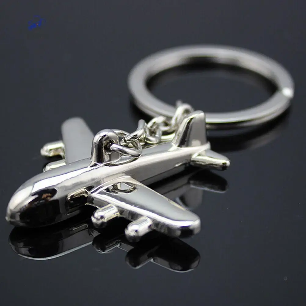 1Pc 3D Air Plane Key Keychain Keyfob Keyring Civil Aviation Toy Air Plane Alloy Aircrafe Keyring Men Car Bag KeyRing Travel Gift