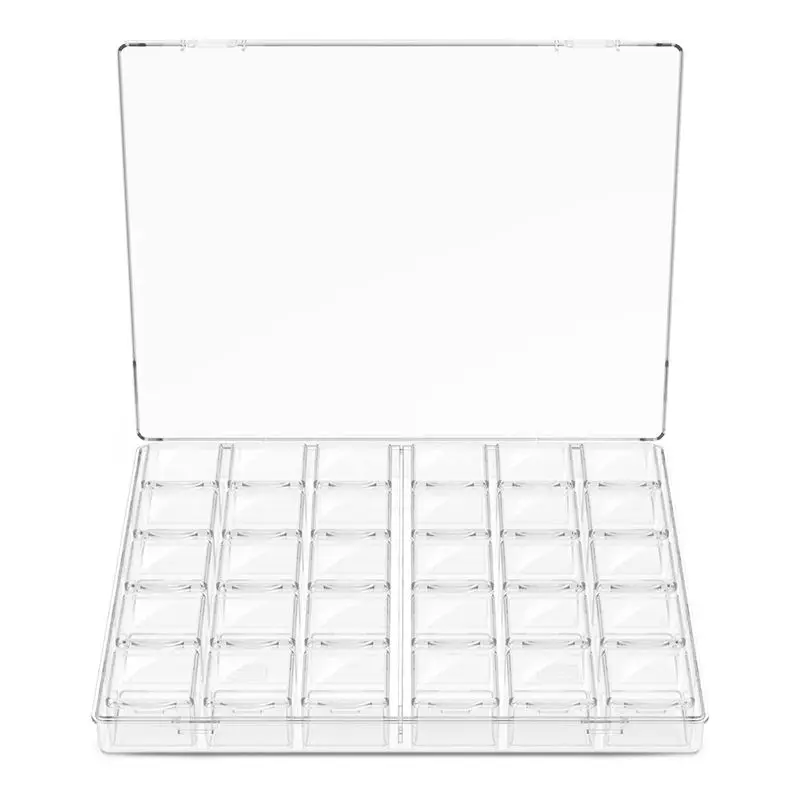 Multifunction 30 Compartment Stackable Storage Boxes With Lids, Mini Containers For Beads, Glitter, Slime, Paint Or Seeds, Trans